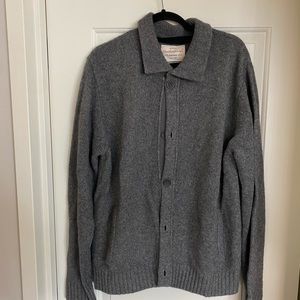 Weatherproof vintage grey button down sweater